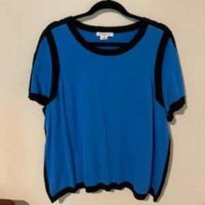 Liz Claiborne Blue and Black Blouse